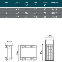 جاشوینده ریل پهلو پلاتین (چپ و راست) - دیاموند یراق