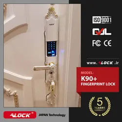 قفل اثر انگشتی دیجیتال ALOCK مدل +K90 سفید - دیاموند یراق