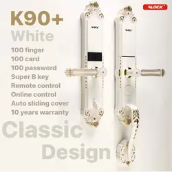 قفل اثر انگشتی دیجیتال ALOCK مدل +K90 سفید - دیاموند یراق