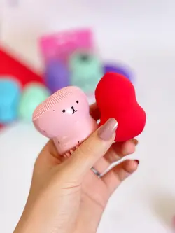 ست فیس براش سیلیکونی و پد تخم مرغی