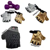 دستکش نیمه انگشتی بدنسازی ورزشی براق طرح ریبوک