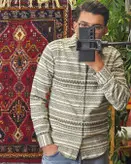 پیراهن کنفی مردانه طرح گلیم مناسب فصل