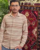 پیراهن کنفی مردانه طرح گلیم مناسب فصل