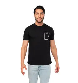 تیشرت یقه گرد مردانه مشکی پنبه ساده - فروشگاه اینترنتی پوشاک کالا پرشین
