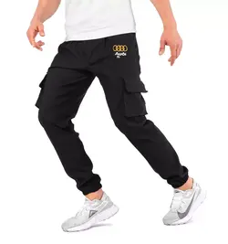 شلوار اسلش مردانه شش جیب مشکی Audi - فروشگاه اینترنتی پوشاک کالا پرشین