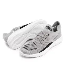 کفش اسپرت Skechers زنانه طوسی بند دار 43981 - فروشگاه اینترنتی پوشاک کالا پرشین