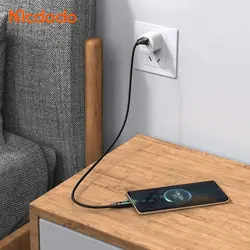 کابل شارژ سریع تایپ سی 66W مک دودو مدل CA-1080 داراي نمایشگر دیجیتال طول 1.2 متر