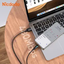 کابل شارژ سریع تایپ سی 66W مک دودو مدل CA-1080 داراي نمایشگر دیجیتال طول 1.2 متر