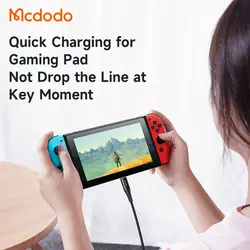 کابل شارژ قطع کن دار تایپ سی به تایپ سی 100w مدل MCDODO CA-3461 طول 1.8 متر