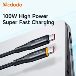 کابل شارژ قطع کن دار تایپ سی به تایپ سی 100w مدل MCDODO CA-3461 طول 1.8 متر