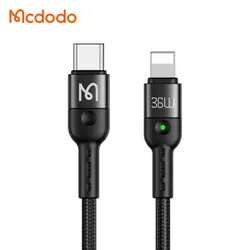کابل شارژ فنری type-C به لایتنینگ 36w مدل MCDODO CA-1960 طول 1.8 متر