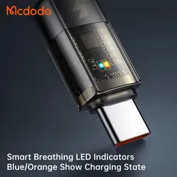 کابل شارژ هوشمند تایپ سی به تایپ سی 100 واتی مک دودو مدل CA -2841 و MCDODO CA-2840 طول 1.2 و 1.8 متر