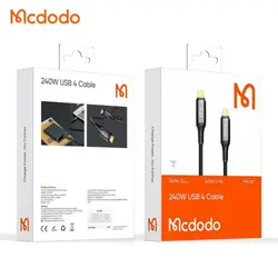 کابل شارژ و انتقال تصویر 240 واتی دو سر تایپ سی مک دودو مدل MCDODO CA-2990 طول 1.2متر