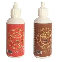 روغن تقویت کننده مو، مژه و ابرو مرهم یاب مدل گانودرما و حلزون حجم 80 میلی لیتر مجموعه 2 عددی