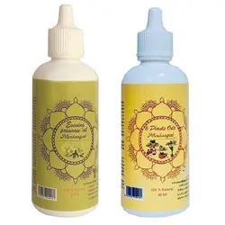 روغن تقویت کننده مو، مژه و ابرو مرهم یاب مدل شش گیاه و گل مغربی حجم 80 میلی لیتر مجموعه 2 عددی