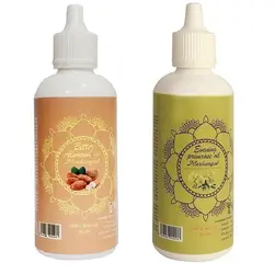 روغن تقویت کننده مو، مژه و ابرو مرهم یاب مدل گل مغربی و بادام تلخ حجم 80 میلی لیتر مجموعه 2 عددی