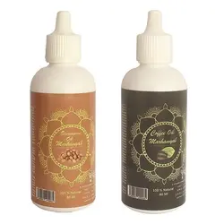روغن تقویت کننده مو، مژه و ابرو مرهم یاب مدل قهوه و سنجد حجم 80 میلی لیتر مجموعه 2 عددی