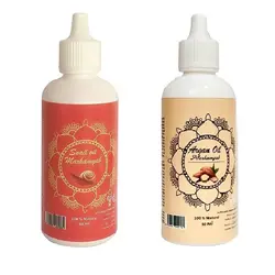 روغن تقویت کننده مو، مژه و ابرو مرهم یاب مدل آرگان و حلزون حجم 80 میلی لیتر مجموعه 2 عددی