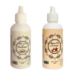 روغن تقویت کننده مو، مژه و ابرو مرهم یاب مدل آرگان و پیله ابریشم حجم 80 میلی لیتر مجموعه 2 عددی