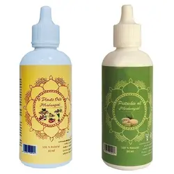 روغن تقویت کننده مو، مژه و ابرو مرهم یاب مدل پسته و شش گیاه حجم 80 میلی لیتر مجموعه 2 عددی