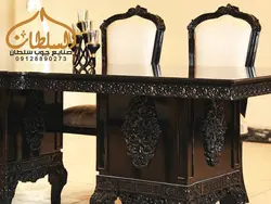 قیمت ست مبل و میز ناهار خوری کلاسیک مدل آماتیس - چوب سلطان