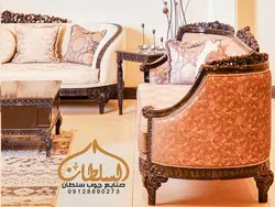 قیمت ست مبل و میز ناهار خوری کلاسیک مدل آماتیس - چوب سلطان