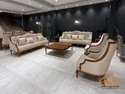 ست مبل و میز ناهار خوری کلاسیک مدل الینا - چوب سلطان