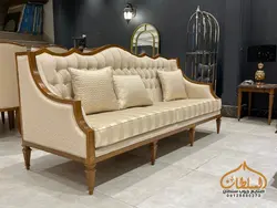 ست مبل و میز ناهار خوری کلاسیک مدل الینا - چوب سلطان