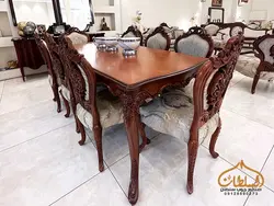 قیمت ست مبل و میز ناهار خوری سلطنتی مدل فدریکو - چوب سلطان