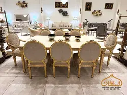 خرید اقساطی میز ناهار خوری کلاسیک مدل النزو - چوب سلطان