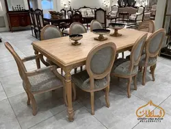 خرید و قیمت میز ناهار خوری کلاسیک مدل آبشاری - چوب سلطان