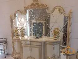 قیمت آینه و میز کنسول سلطنتی مدل 911 | تولیدی - چوب سلطان