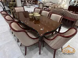 خرید میز ناهار خوری کلاسیک مدل کارن | قیمت ویژه - چوب سلطان