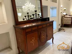 خرید آینه و میز کنسول کلاسیک مدل معرق | تولیدی - چوب سلطان