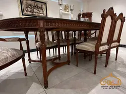 قیمت میز ناهار خوری کلاسیک مدل 507 کاجی | خریدحضوری و انلاین
