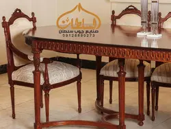 قیمت میز ناهار خوری کلاسیک مدل 507 کاجی | خریدحضوری و انلاین