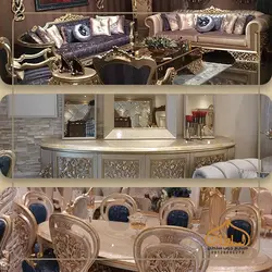 ست مبل و میز ناهارخوری و کنسول سیلور | از تولیدی - چوب سلطان