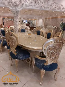 ست مبل و میز ناهارخوری و کنسول سیلور | از تولیدی - چوب سلطان