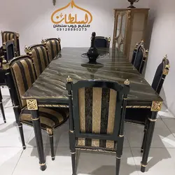خرید ست مبل و میز ناهارخوری مدل کاجی *شیک و ساده * چوب سلطان