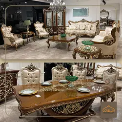 خرید ست مبل و میز ناهارخوری مدل کاملیا *قیمت ویژه* چوب سلطان