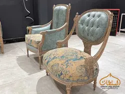 ست مبل و میز ناهار خوری کلاسیک مدل کاجی فرانسوی - چوب سلطان