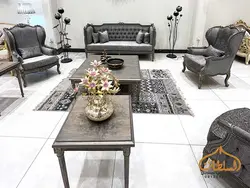 ست مبل و میز ناهار خوری کلاسیک مدل کاجی 502 - چوب سلطان