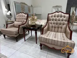 خرید ست مبل و میز ناهار خوری کلاسیک مدل کارن - چوب سلطان