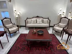 ست مبل و میز ناهار خوری کلاسیک مدل کاجی رومی - چوب سلطان