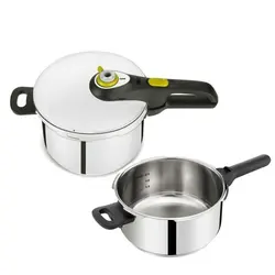 زودپز دوقلو تفال مدل SECURE 5 NEO گنجایش 4+6 لیتر