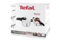 زودپز دوقلو تفال مدل SECURE 5 NEO گنجایش 4+6 لیتر