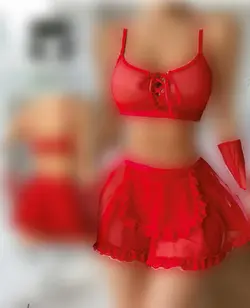 لباس خواب فانتزی همراه با ساق دست | کد: 9220 🩱 👙