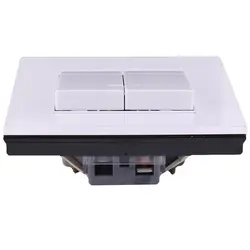 کلید دو پل جهان الکتریک مدل کریستال سفید - کالای برق نورانور