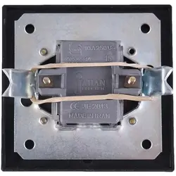 کلید دو پل جهان الکتریک مدل کریستال سفید - کالای برق نورانور