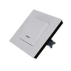 کلید تک پل جهان الکتریک مدل کریستال سفید - کالای برق نورانور